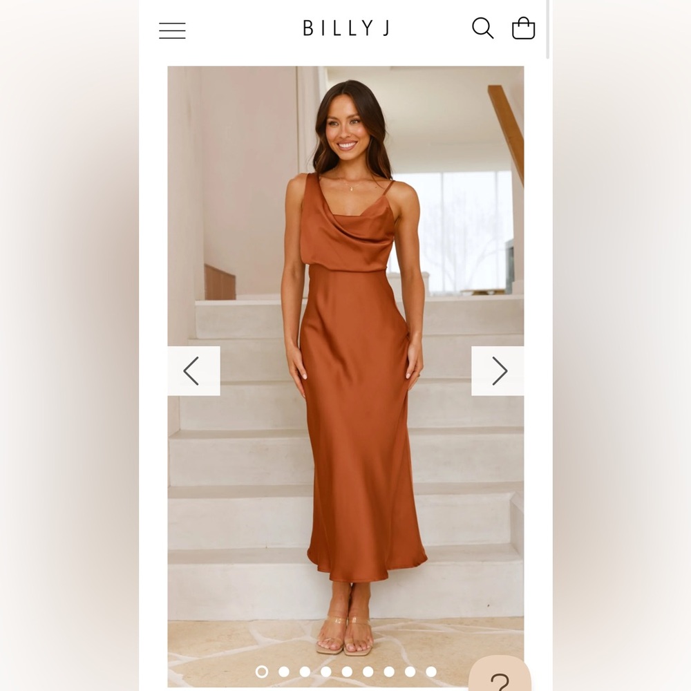 Billy J: Audrey Maxi Dress - copper (size 16) tags still attached/never worn!